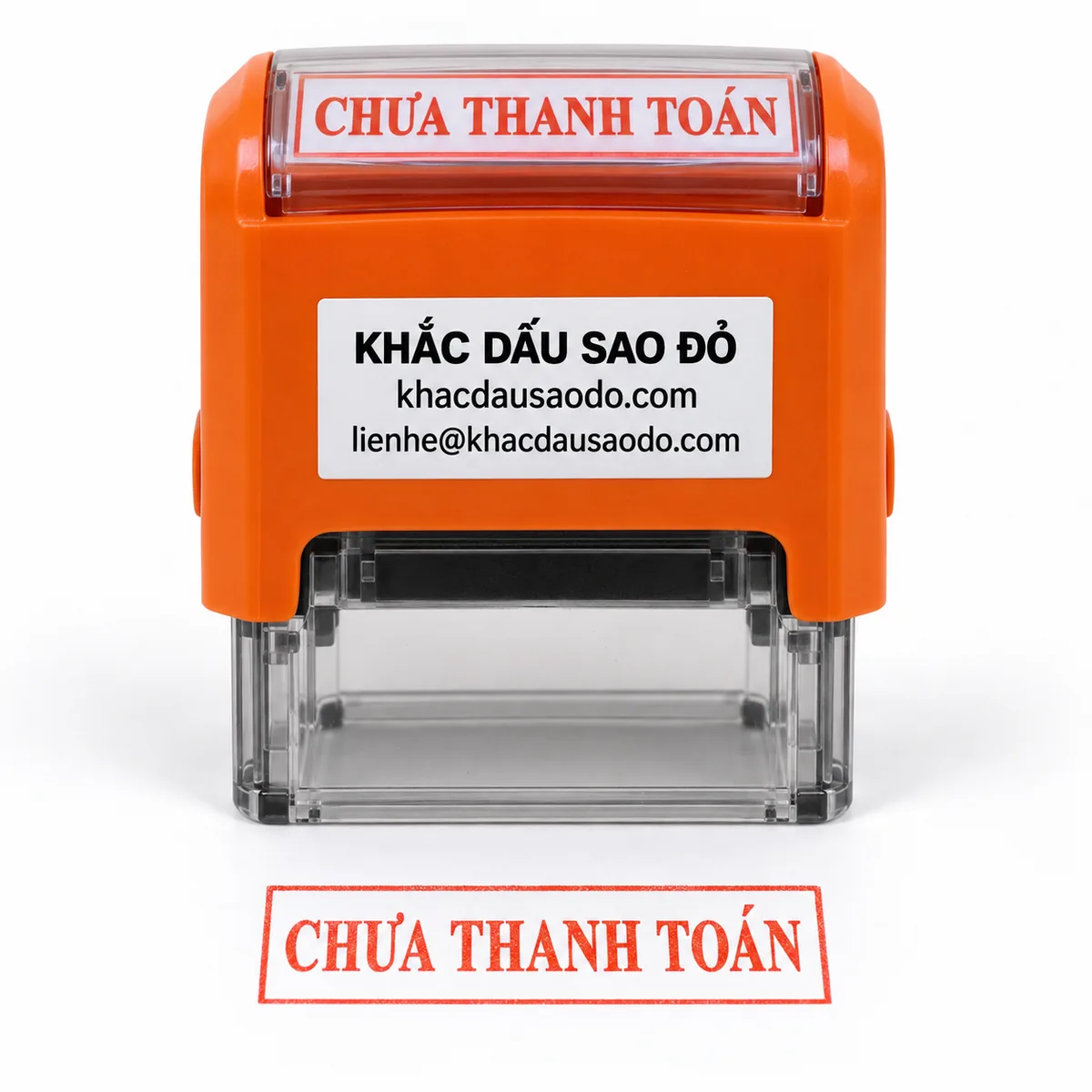 Dấu chưa thanh toán cận cảnh chi tiết của Khắc Dấu Sao Đỏ