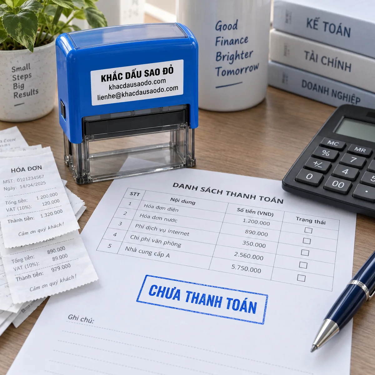 Dấu chưa thanh toán góc nghiêng trái của Khắc Dấu Sao Đỏ