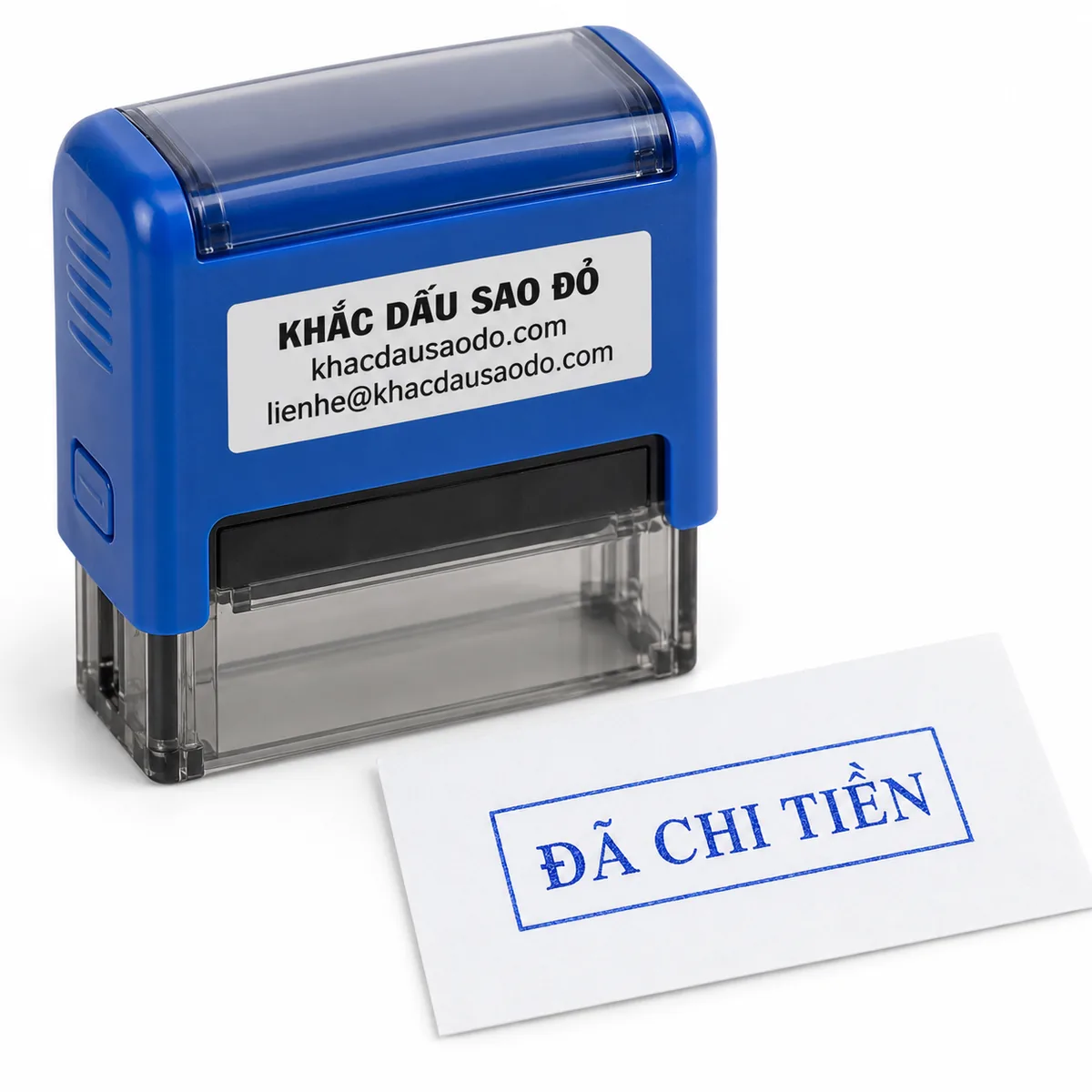 Dấu đã chi tiền cùng bản đóng mẫu của Khắc Dấu Sao Đỏ