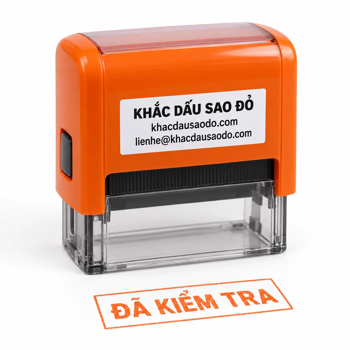 Dấu đã kiểm tra cận cảnh chi tiết của Khắc Dấu Sao Đỏ