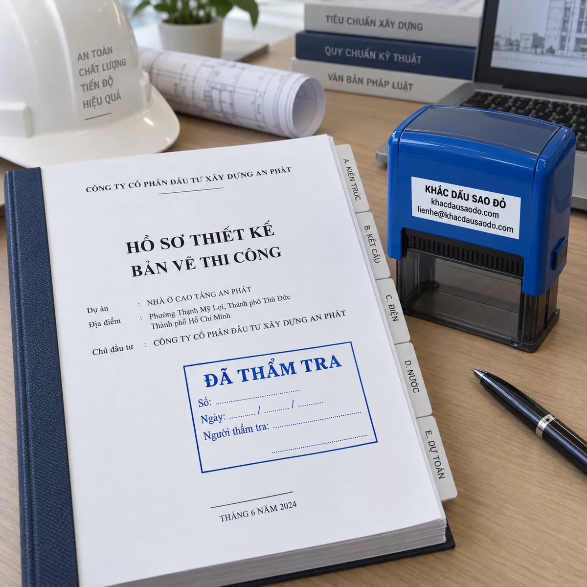 Dấu đã thanh toán góc nghiêng trái của Khắc Dấu Sao Đỏ