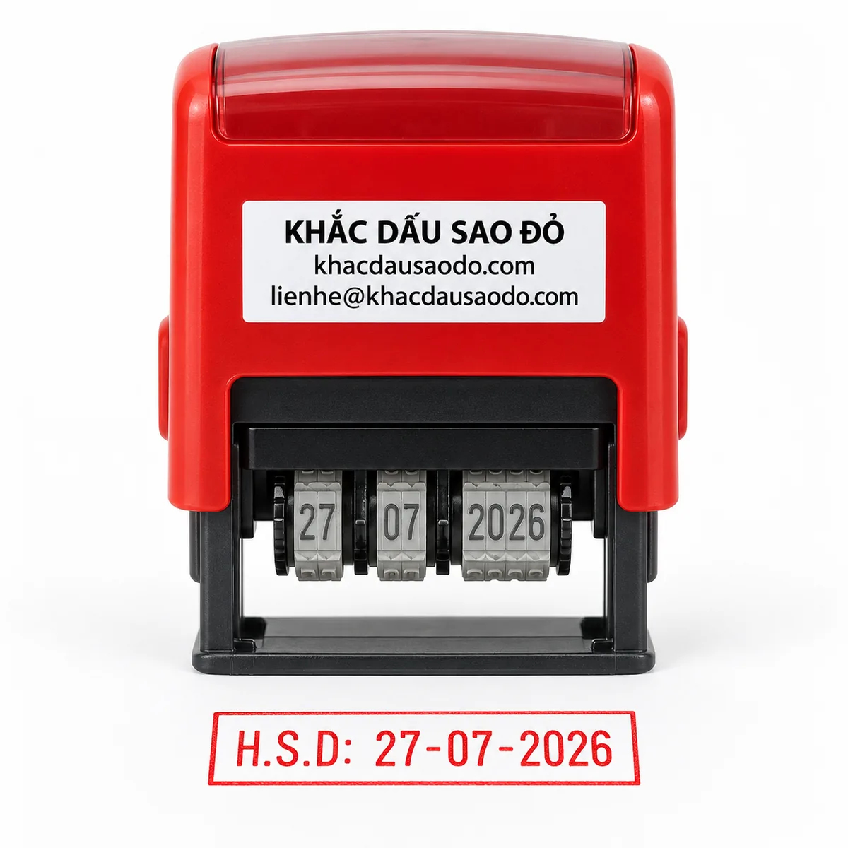 Dấu hạn sử dụng ảnh chính nền trắng của Khắc Dấu Sao Đỏ