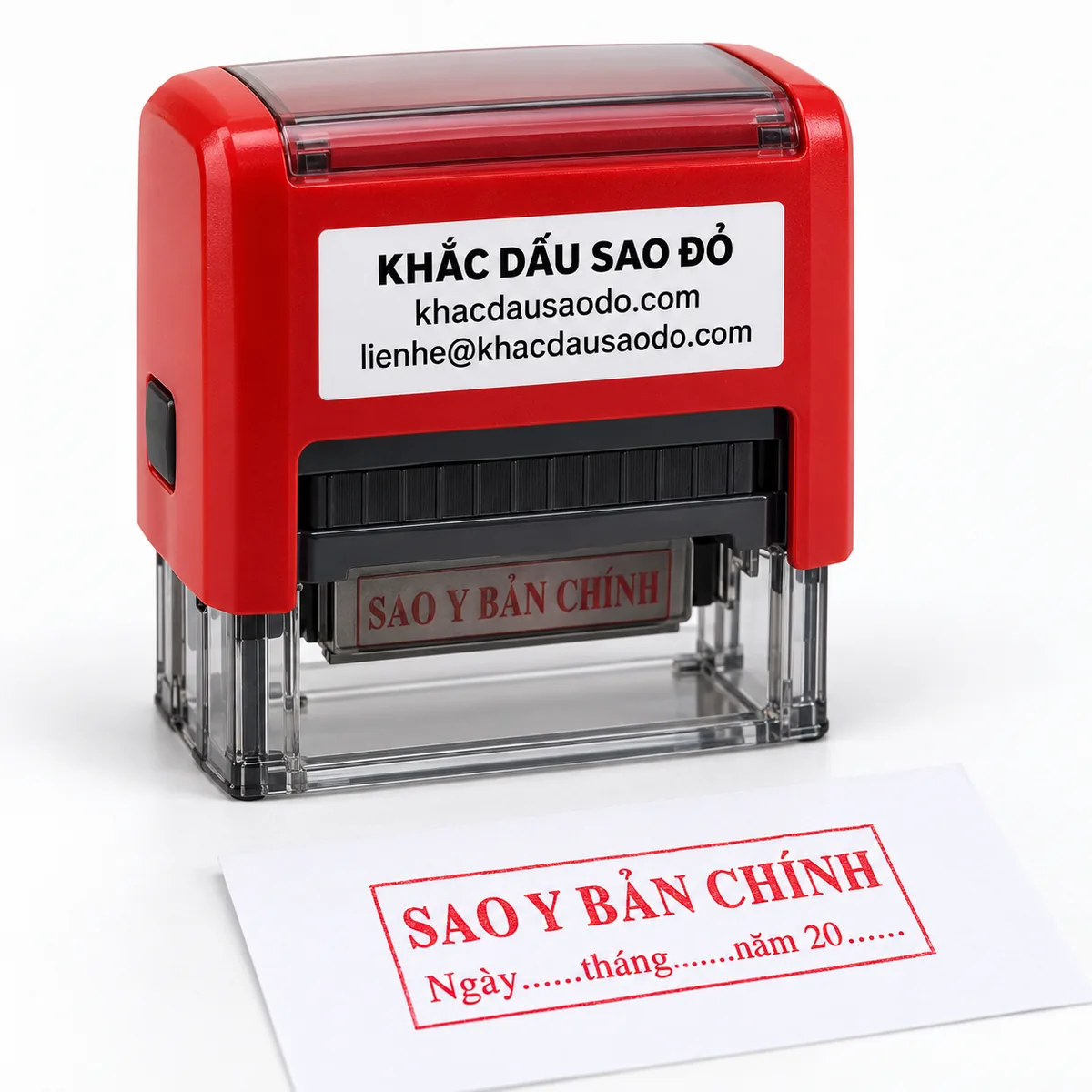Dấu sao y bản chính ảnh chính nền trắng của Khắc Dấu Sao Đỏ