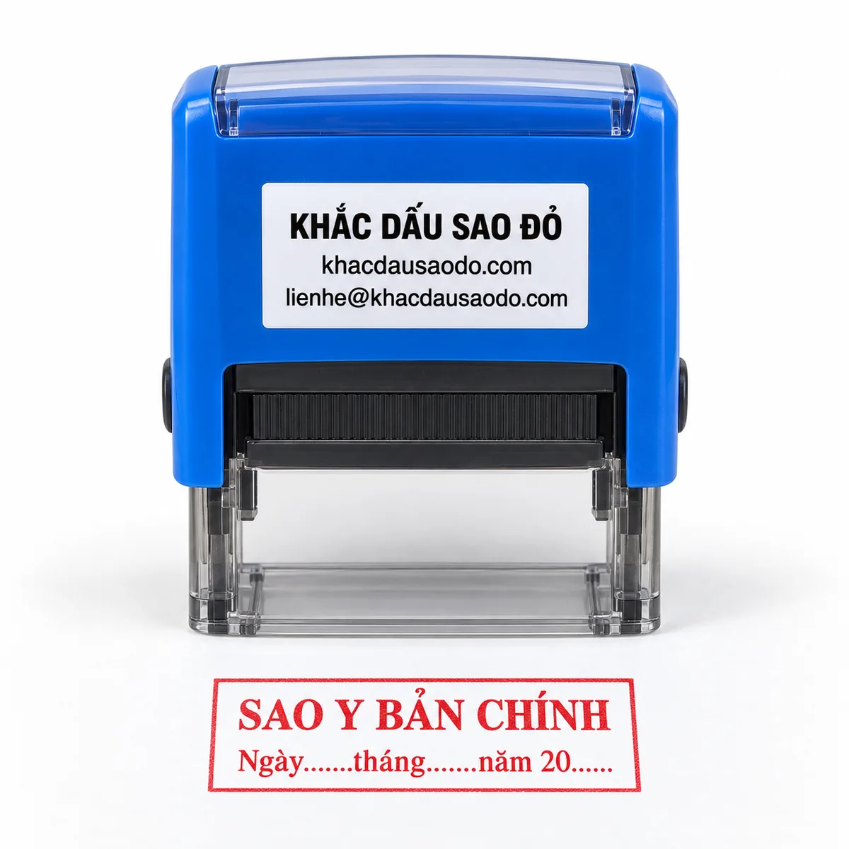 Dấu sao y bản chính cùng bản đóng mẫu của Khắc Dấu Sao Đỏ