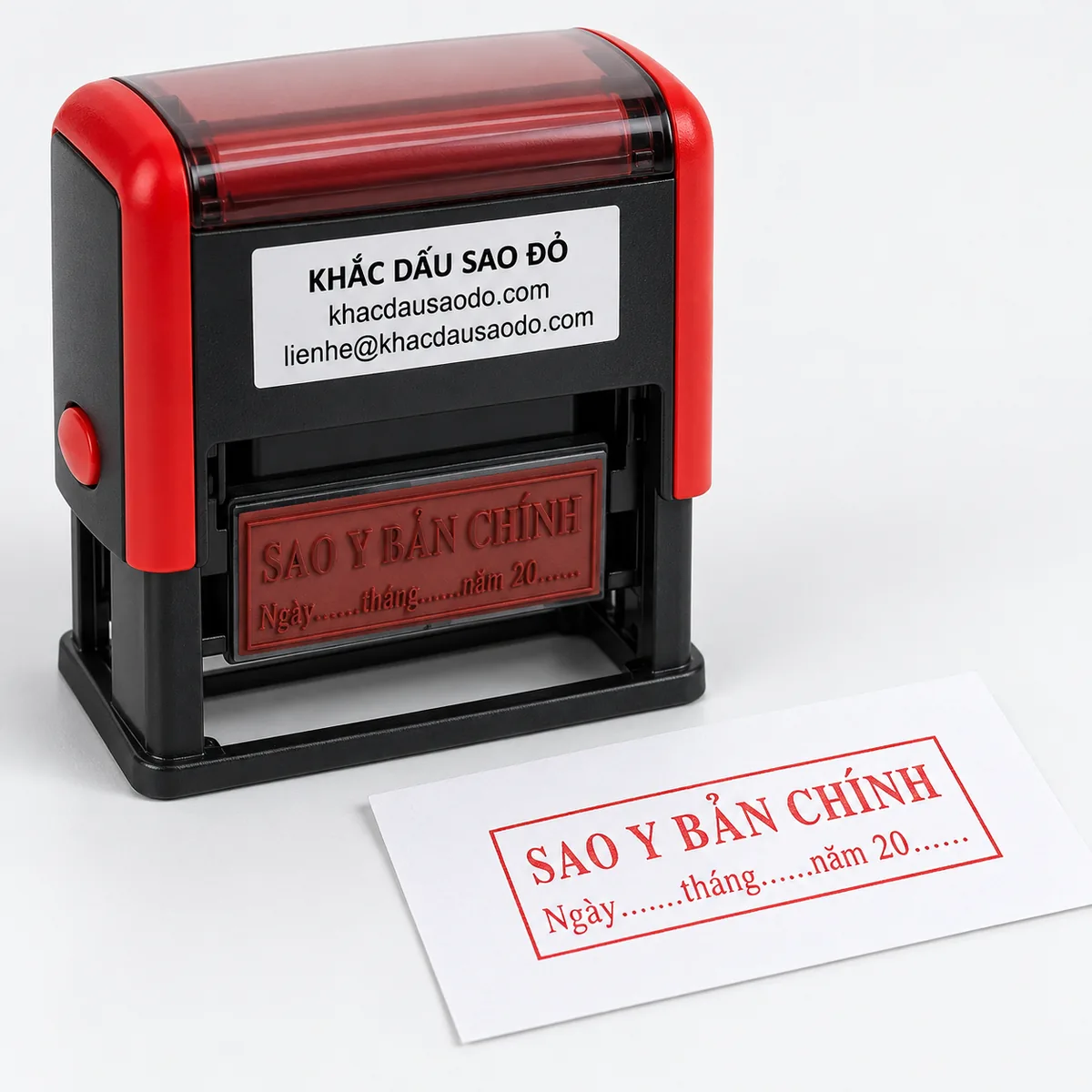 Dấu sao y bản chính cận cảnh chi tiết của Khắc Dấu Sao Đỏ