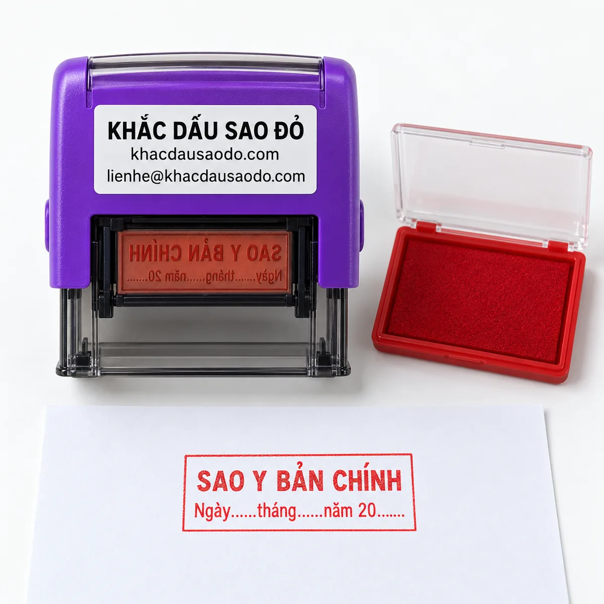 Dấu sao y bản chính góc nghiêng phải của Khắc Dấu Sao Đỏ