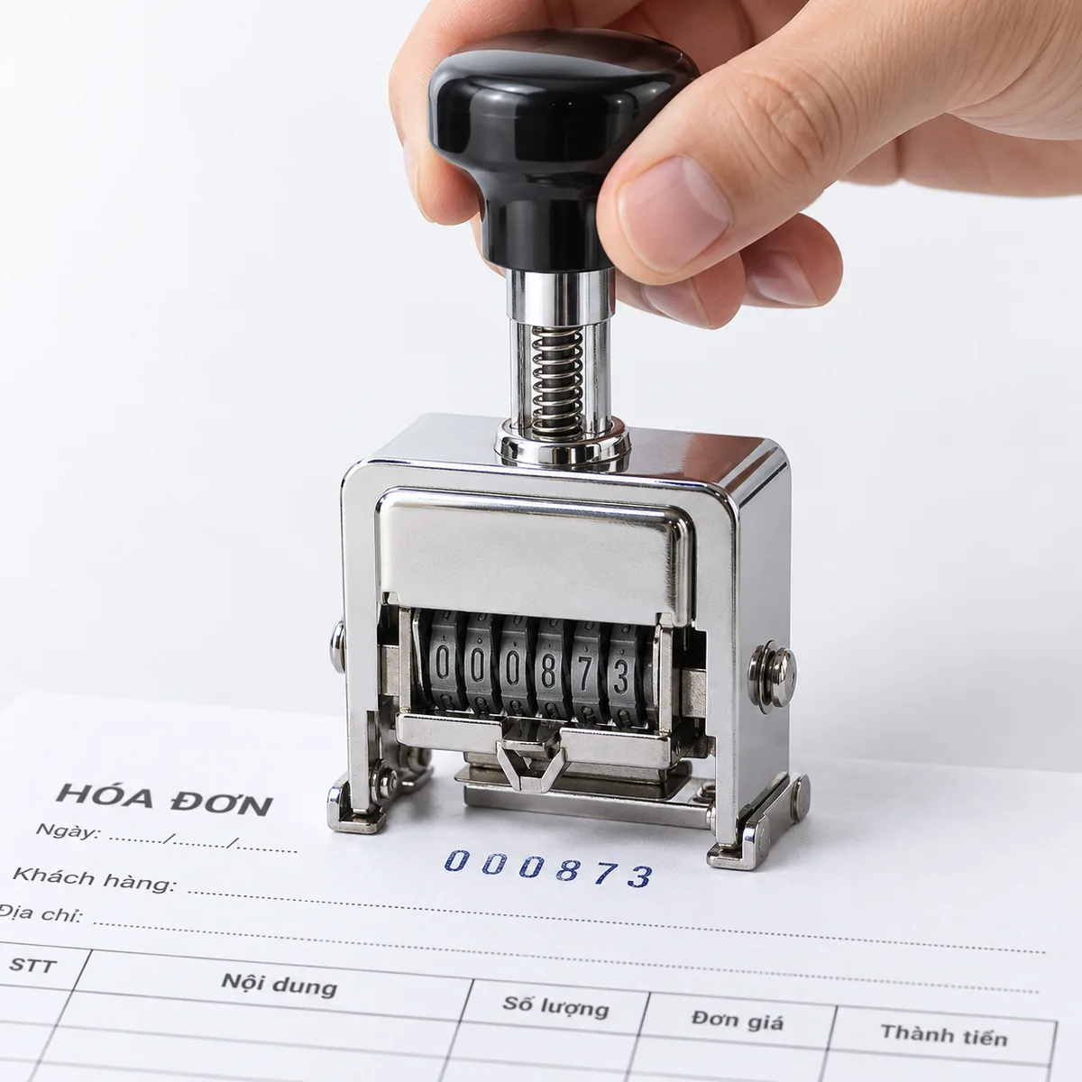 Dấu số nhảy minh họa khi sử dụng của Khắc Dấu Sao Đỏ