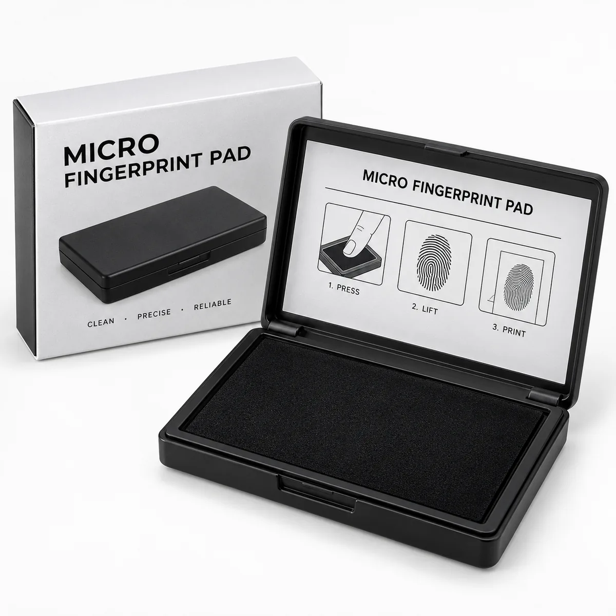 Khay mực lăn tay micro cùng bản đóng mẫu của Khắc Dấu Sao Đỏ