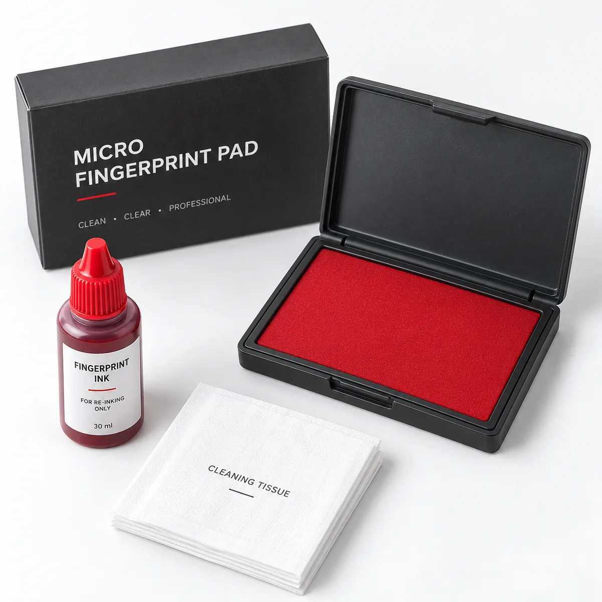 Khay mực lăn tay micro góc nghiêng phải của Khắc Dấu Sao Đỏ